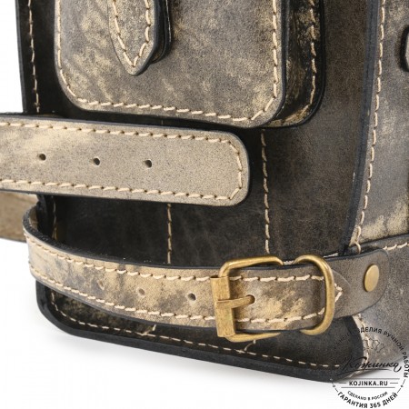 Кожаный ранец "Максимус 3" (пепел глянец)